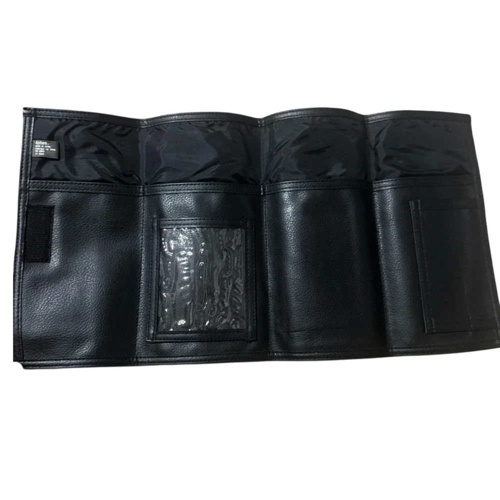 Totes Automobile Club Travel Wallet Organizer‎ Black One Size Excellent Tri-Fold